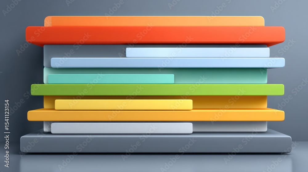 custom made wallpaper toronto digitalColorful layered geometric shapes