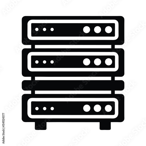 Server Rack Icon Vector Illustration