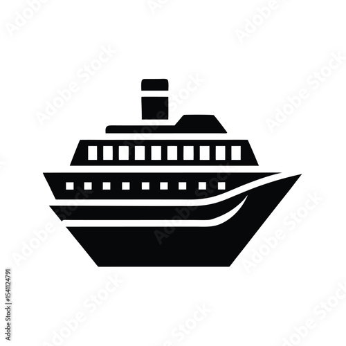 Ship Cruise Icon Vector Illustration
