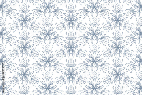 Ethnic floral seamless pattern background
