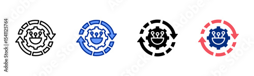 Automation icon sheet multiple style collection