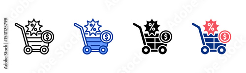 E-Commerce icon sheet multiple style collection