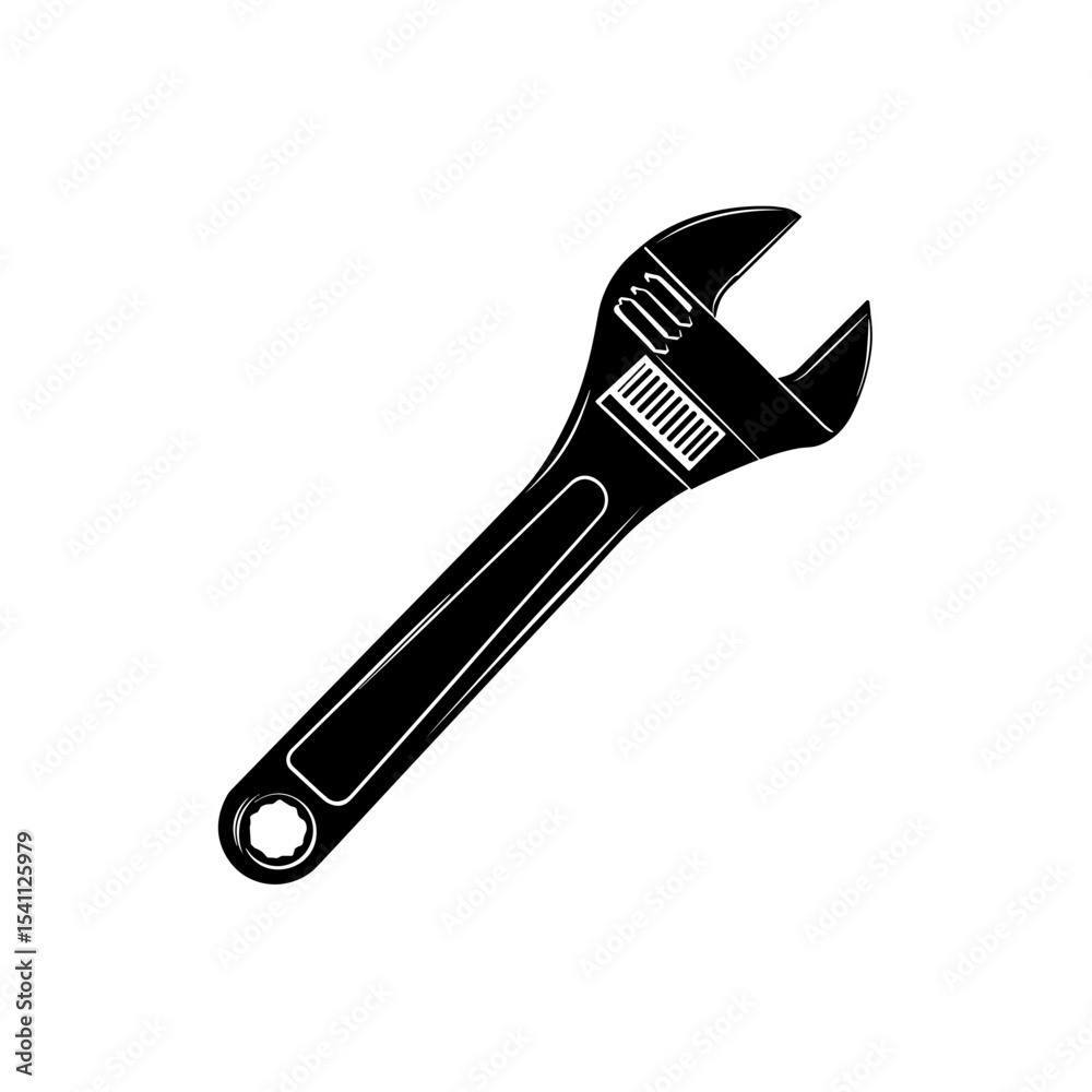 Obraz premium Mechanic tools silhouette vector