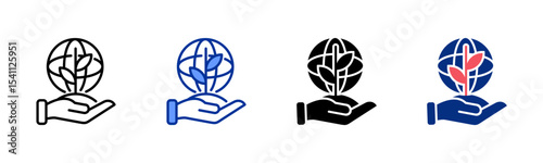 Sustainable icon sheet multiple style collection