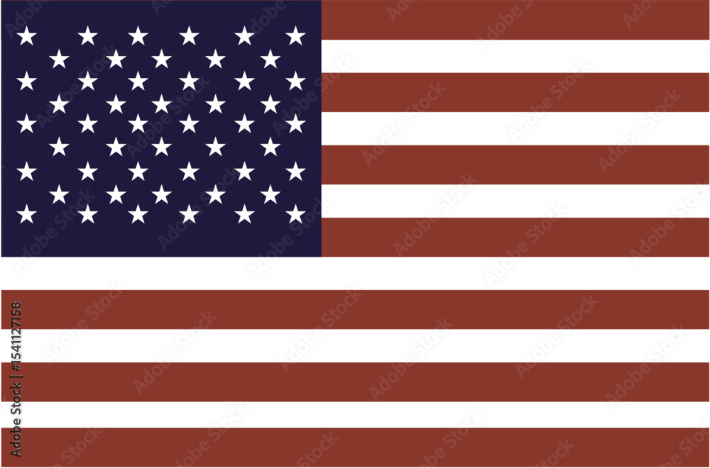 Fototapeta premium American Flag High-Resolution Vector Illustration of the United States Flag