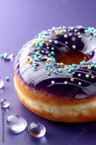 Close-up of a glazed doughnut