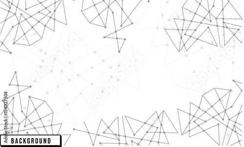 Minimalist abstract background with interconnected gray lines and dots on white, symbolizing network, technology, and connections.