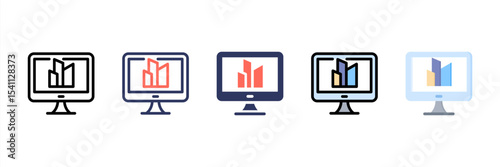 Monitor Multi Style Icon Set