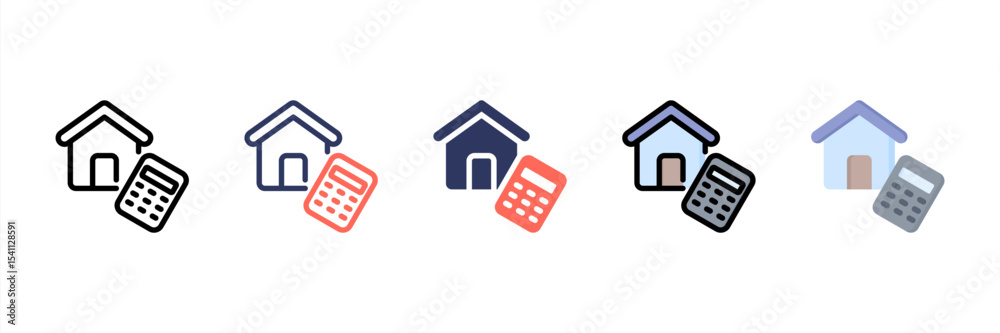 Budget Multi Style Icon Set Budget Multi Style Icon Set