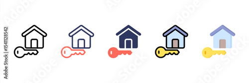 Key Multi Style Icon Set