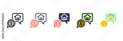 Chat Multi Style Icon Set