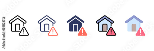Warning Multi Style Icon Set