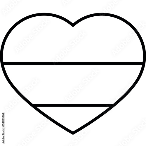 Heart illustration with Colombian flag colors