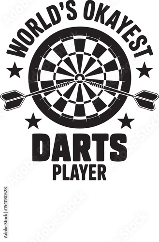 World's Okayest Darts Player Fun Darts Design for Players of All Skill Levels
