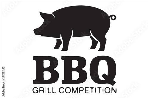  BBQ Grill and Food Silhouette Set – Summer Barbecue Vector Icons.