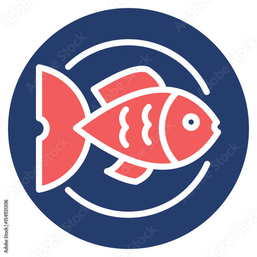 Fish solid color icon
