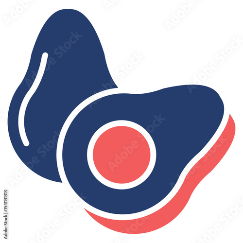 Avocado solid color icon