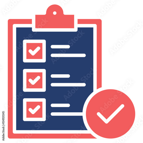Checklist solid color icon