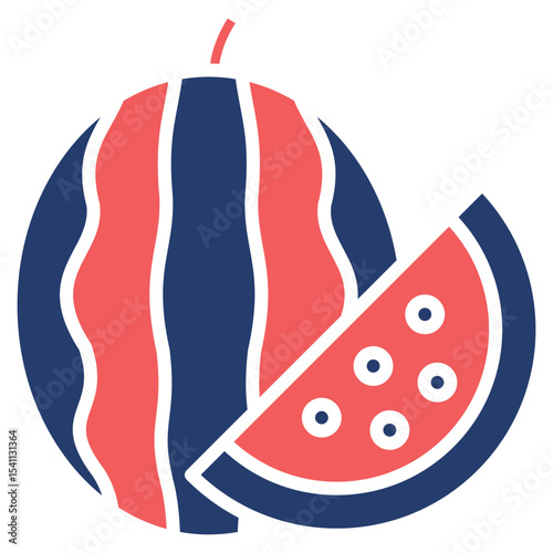 Watermelon solid color icon