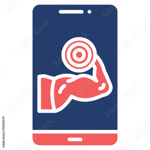 Fitness App solid color icon