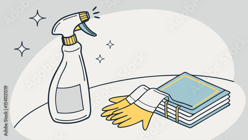 hand drawn vector illustration of a cleaning equipment