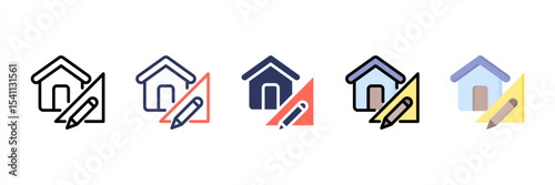 Architecture Multi Style Icon Set
