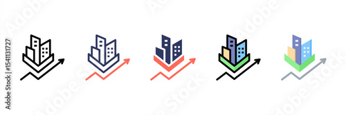 Price Up Multi Style Icon Set