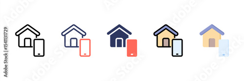 Phone Multi Style Icon Set
