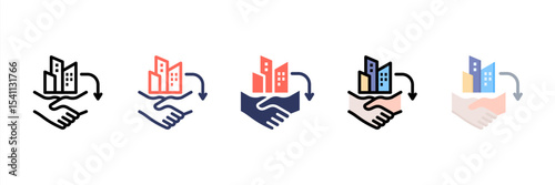 Acquisition Multi Style Icon Set
