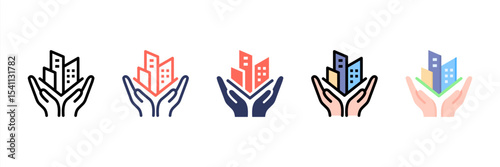 Property Insurance Multi Style Icon Set