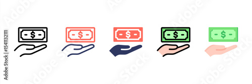 Cash Multi Style Icon Set