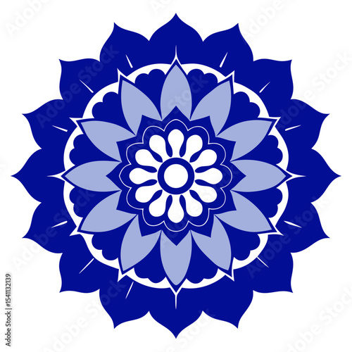 Floral Outline Coloring Mandala Framed for Mindful Artistic Expression