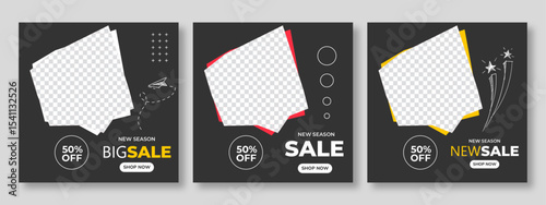 Minimalistic social media post for sale and marketing. editable fashion product sale advertising banner. elegant sale and discount promotional advertising banner.