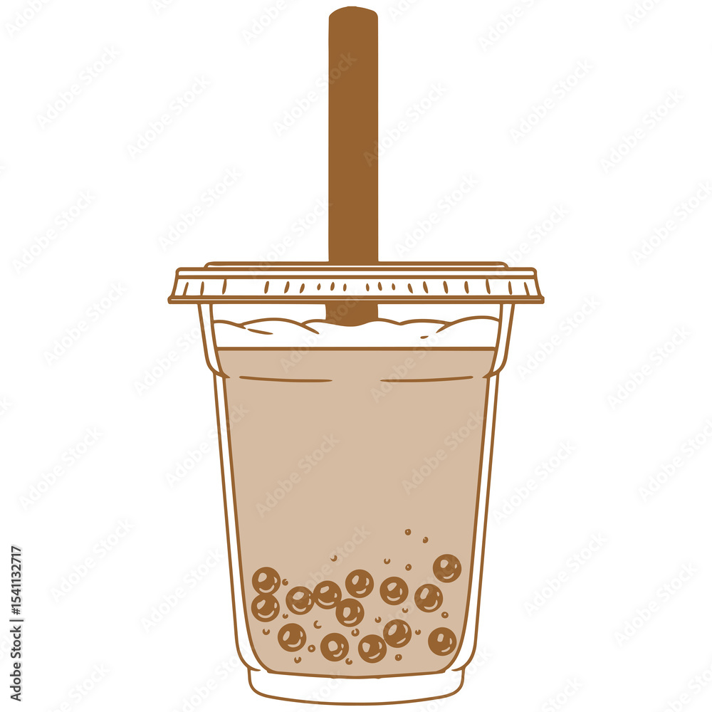 Boba tea, latte, and bubble chocolate drinks, hand-drawn in a linear style. Illustrations of cups with boba drinks for posters, cards, cafe menus, and graphic design. Boba tea, latte, and bubble chocolate drinks, hand-drawn in a linear style. Illustrations of cups with boba drinks for posters, cards, cafe menus, and graphic design.