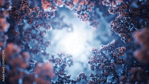 Microscopic Journey: Visualizing Molecular Structures in a Dynamic, Scientific Animation