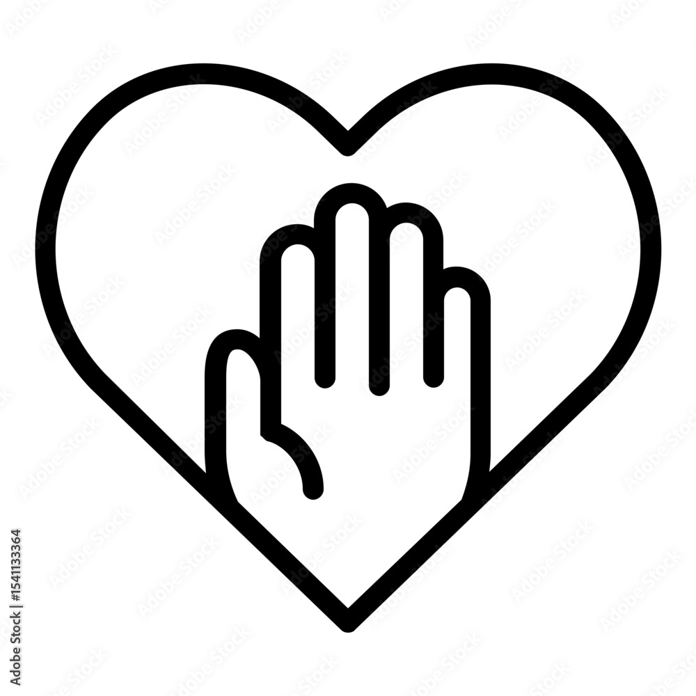 Obraz premium volunteer icon line