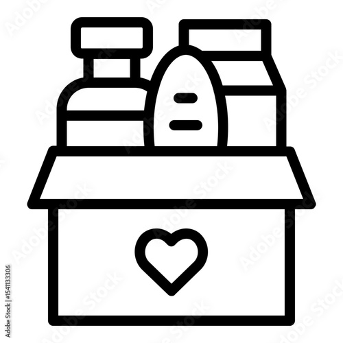 food donation icon line