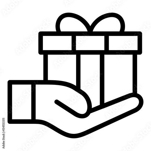 gift box icon line
