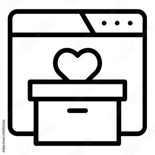 online donation icon line