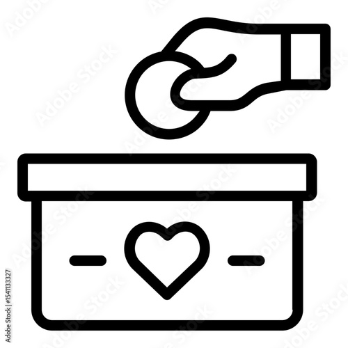 money donation icon line