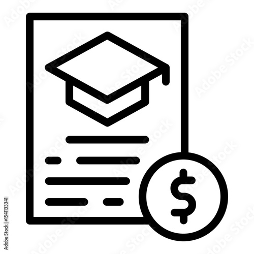 scholarship icon line