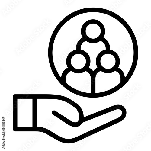 social care icon line