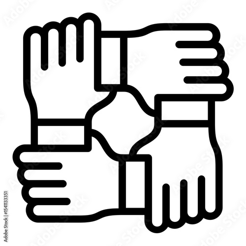 solidarity icon line