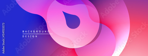 Abstract fluid shapes blend vibrant colors. Gradient transitions create modern, dynamic visual effect. Smooth curves suggest movement, depth.