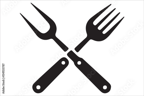  BBQ Grill and Food Silhouette Set – Summer Barbecue Vector Icons.