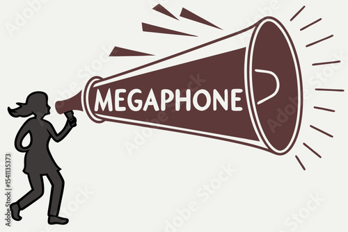 Call to Action: Megaphone Vector Silhouette