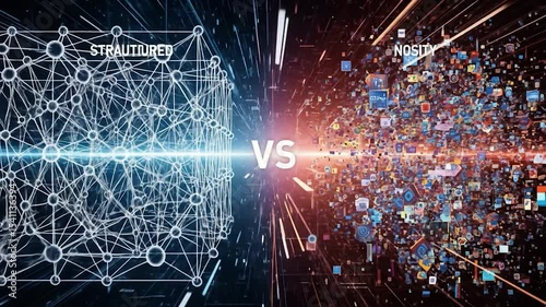 Structured vs. Noisity: A Visual Comparison of Order and Chaos in Data Representation