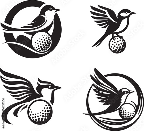 Birdie set logo design