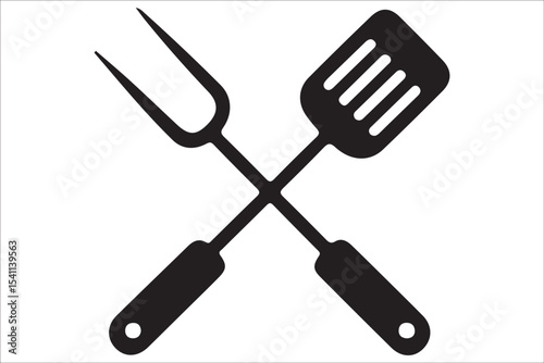 BBQ Grill and Food Silhouette Set – Summer Barbecue Vector Icons.