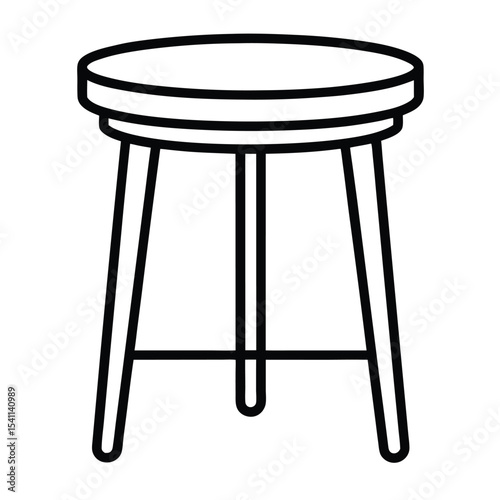 "side table outline vector icon"